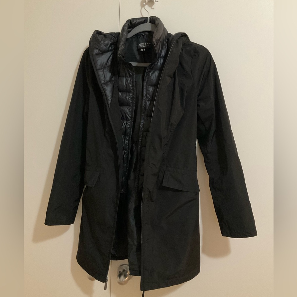 Black Raincoat with double shell